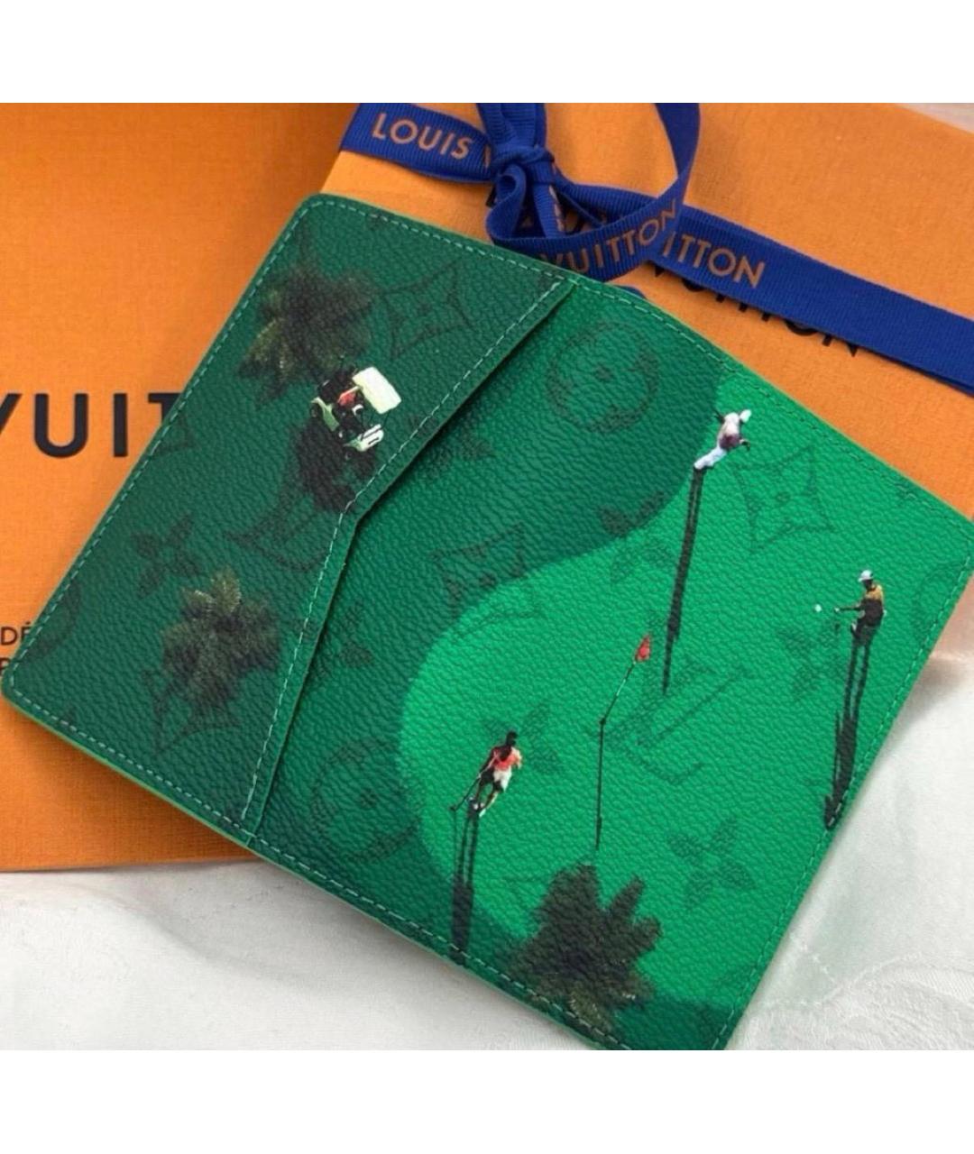 LOUIS VUITTON Зеленый кардхолдер, фото 4