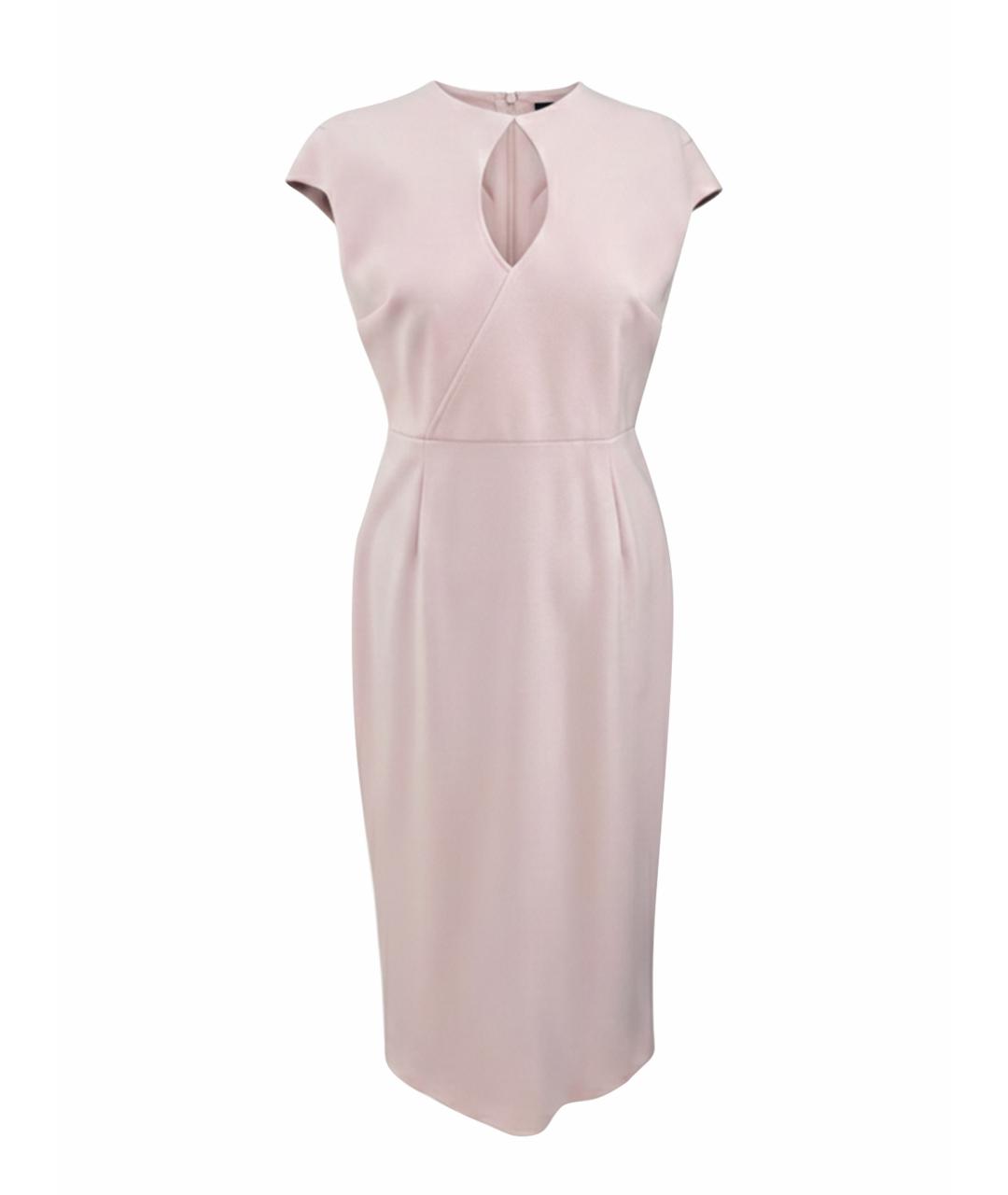 ROLAND MOURET Розовое полиэстеровое коктейльное платье, фото 1