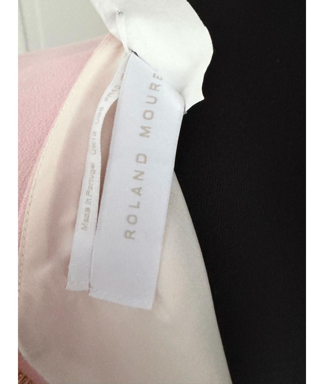 ROLAND MOURET Розовое полиэстеровое коктейльное платье, фото 3