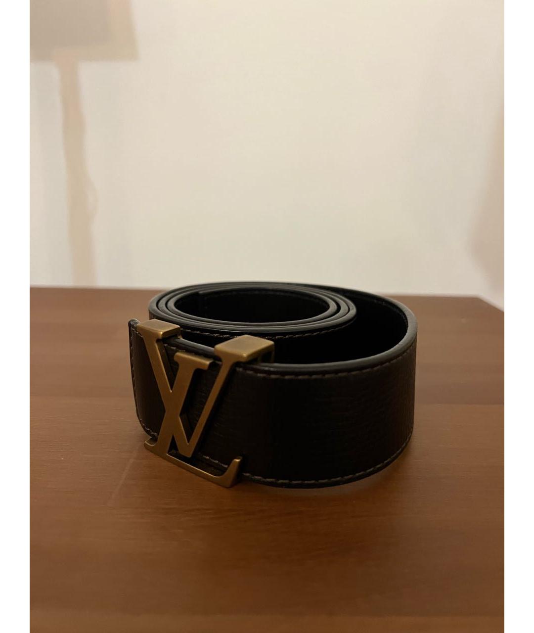 LOUIS VUITTON Коричневый кожаный ремень, фото 4