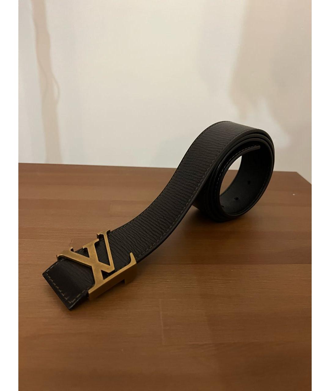 LOUIS VUITTON Коричневый кожаный ремень, фото 2