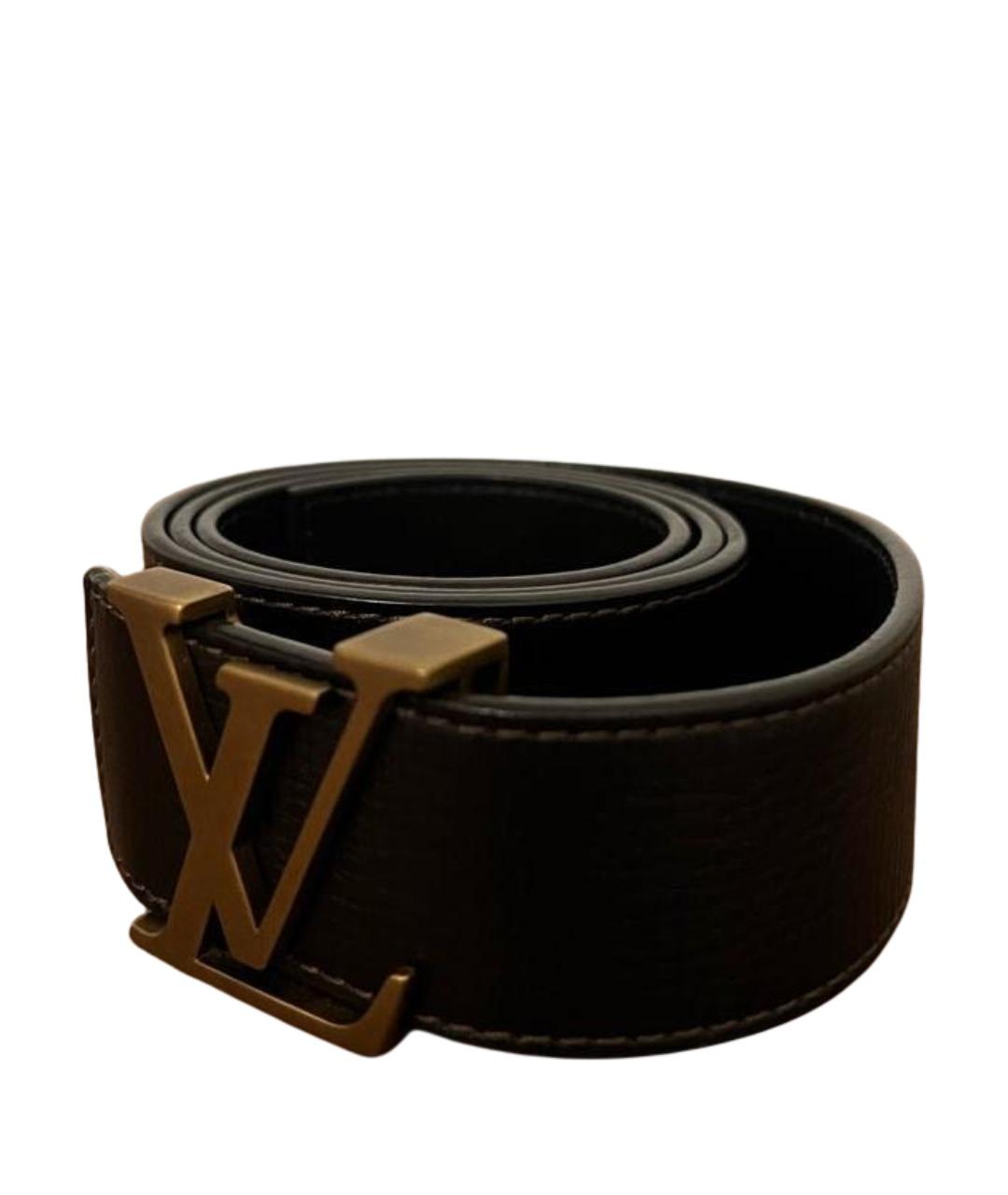 LOUIS VUITTON Коричневый кожаный ремень, фото 1