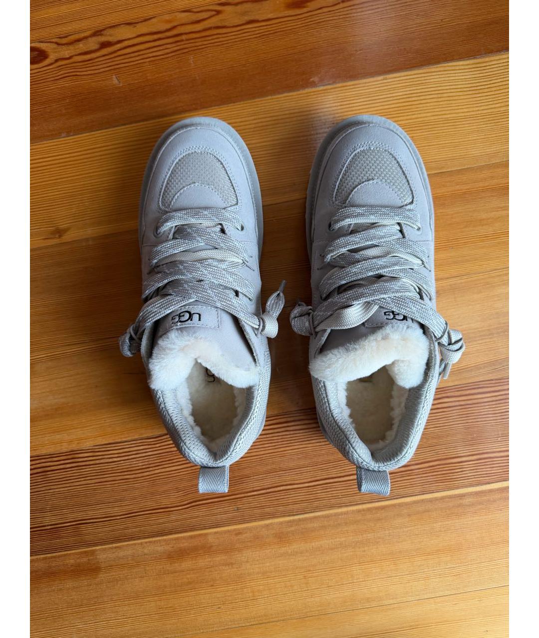 UGG AUSTRALIA Серые замшевые низкие ботинки, фото 3