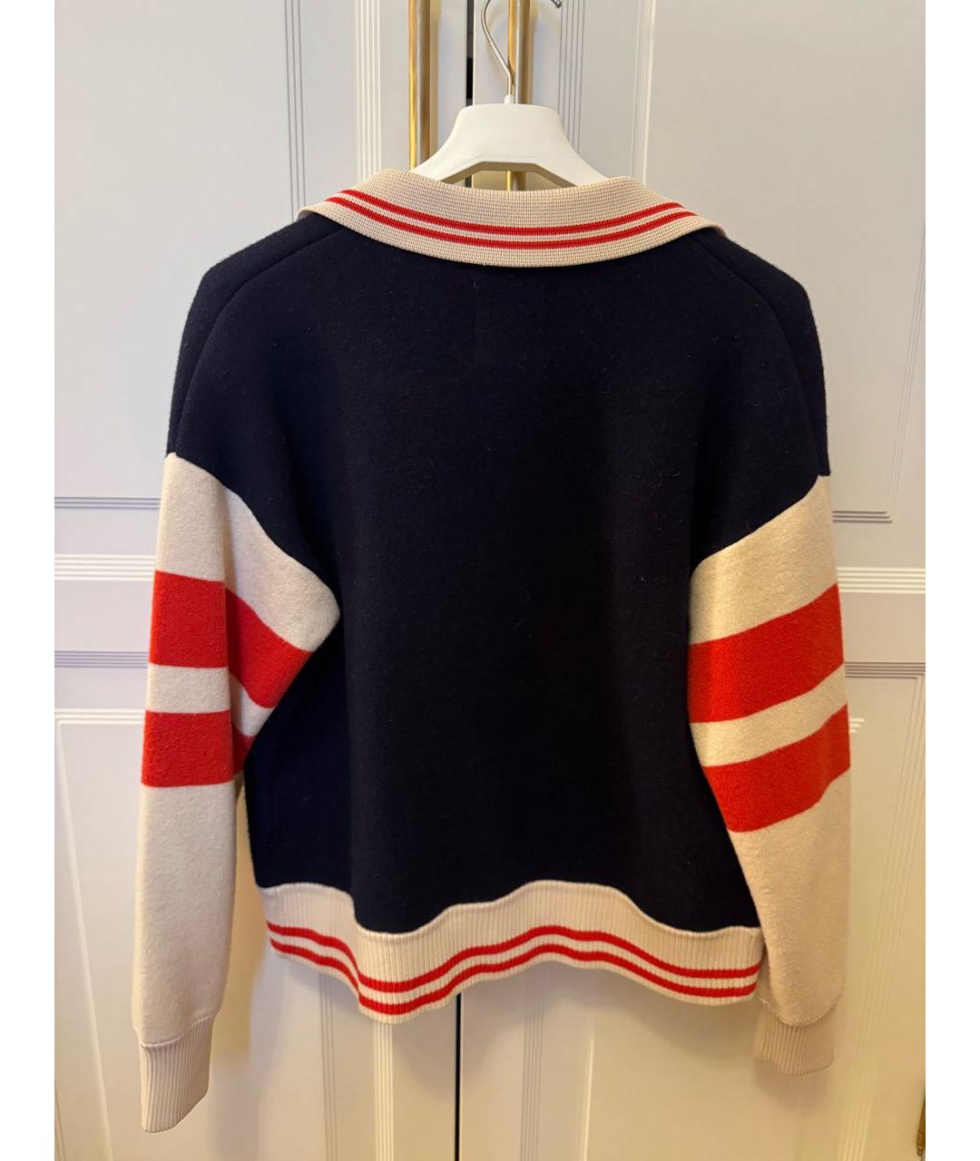 SANDRO Темно-синий шерстяной кардиган, фото 2