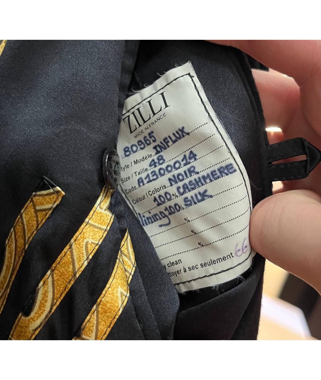 ZILLI Черное кашемировое пальто, фото 4