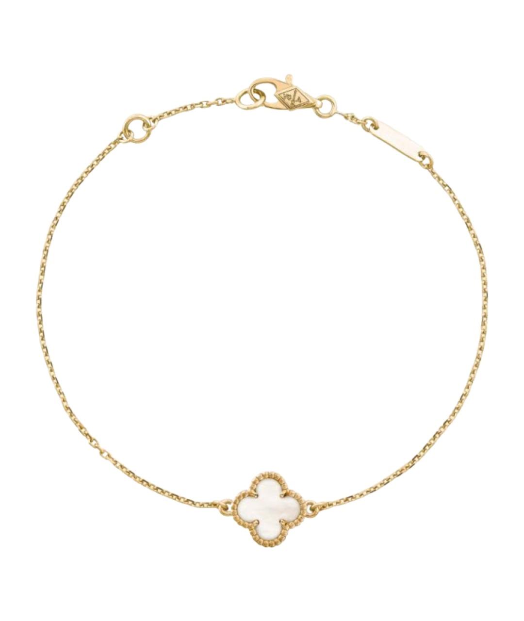 VAN CLEEF & ARPELS Белый браслет из желтого золота, фото 1