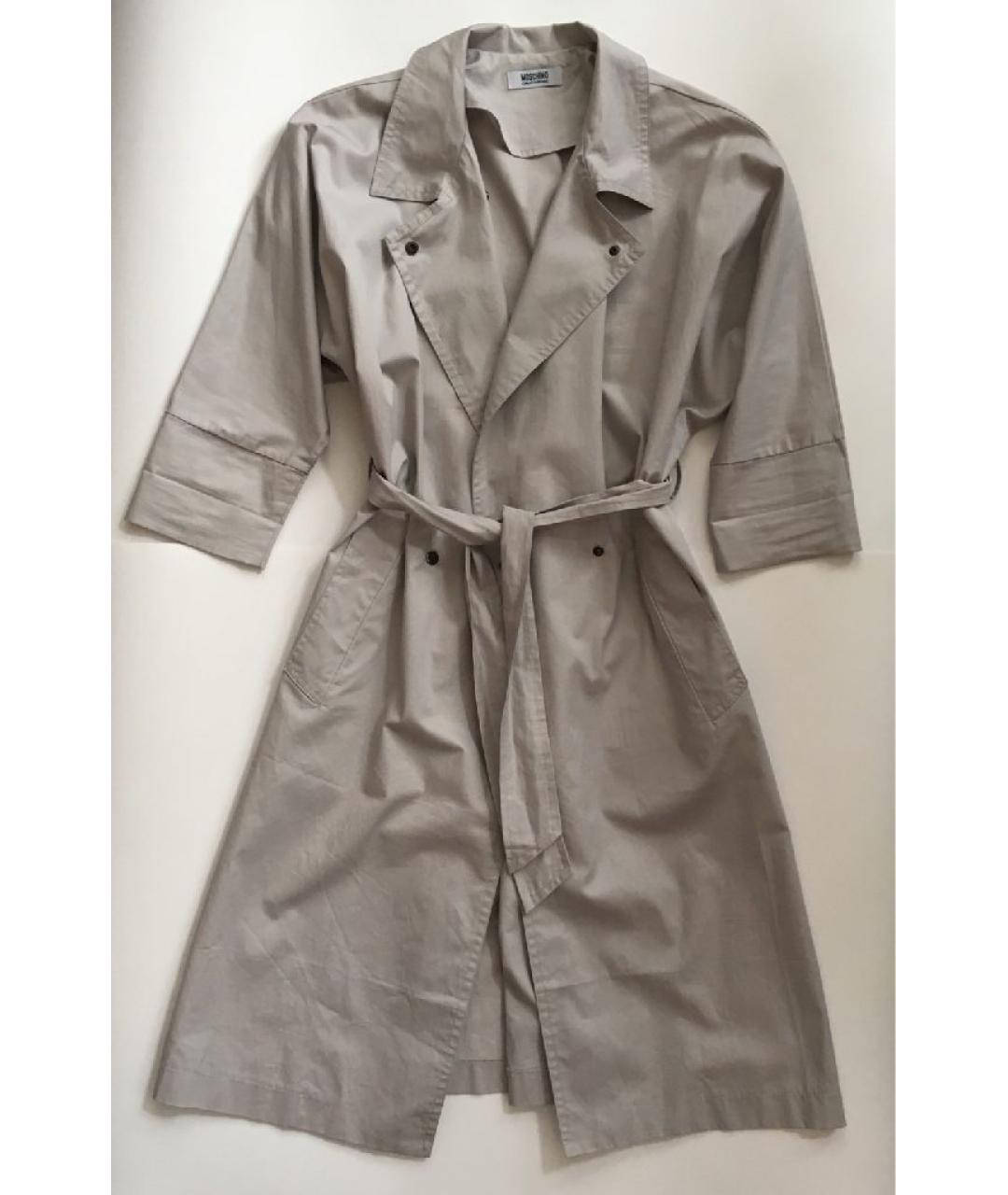 MOSCHINO Серое шелковое повседневное платье, фото 4