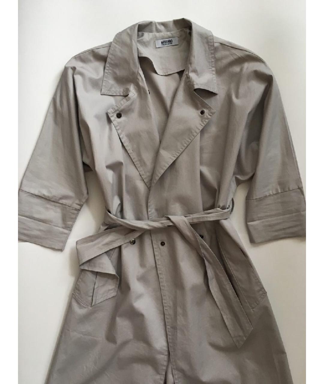 MOSCHINO Серое шелковое повседневное платье, фото 5