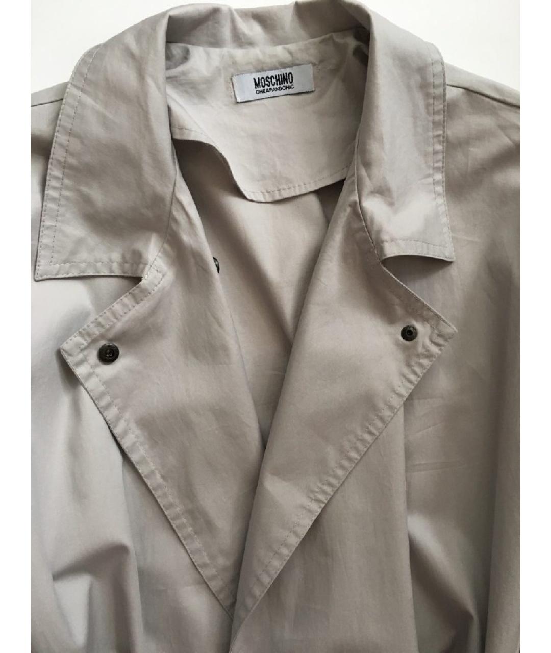 MOSCHINO Серое шелковое повседневное платье, фото 6