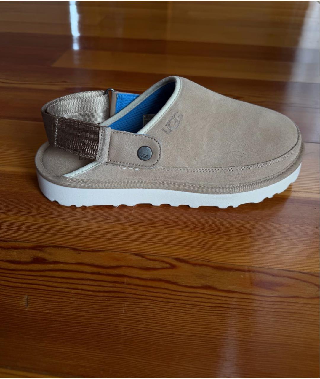 UGG AUSTRALIA Бежевые замшевые сандалии, фото 5