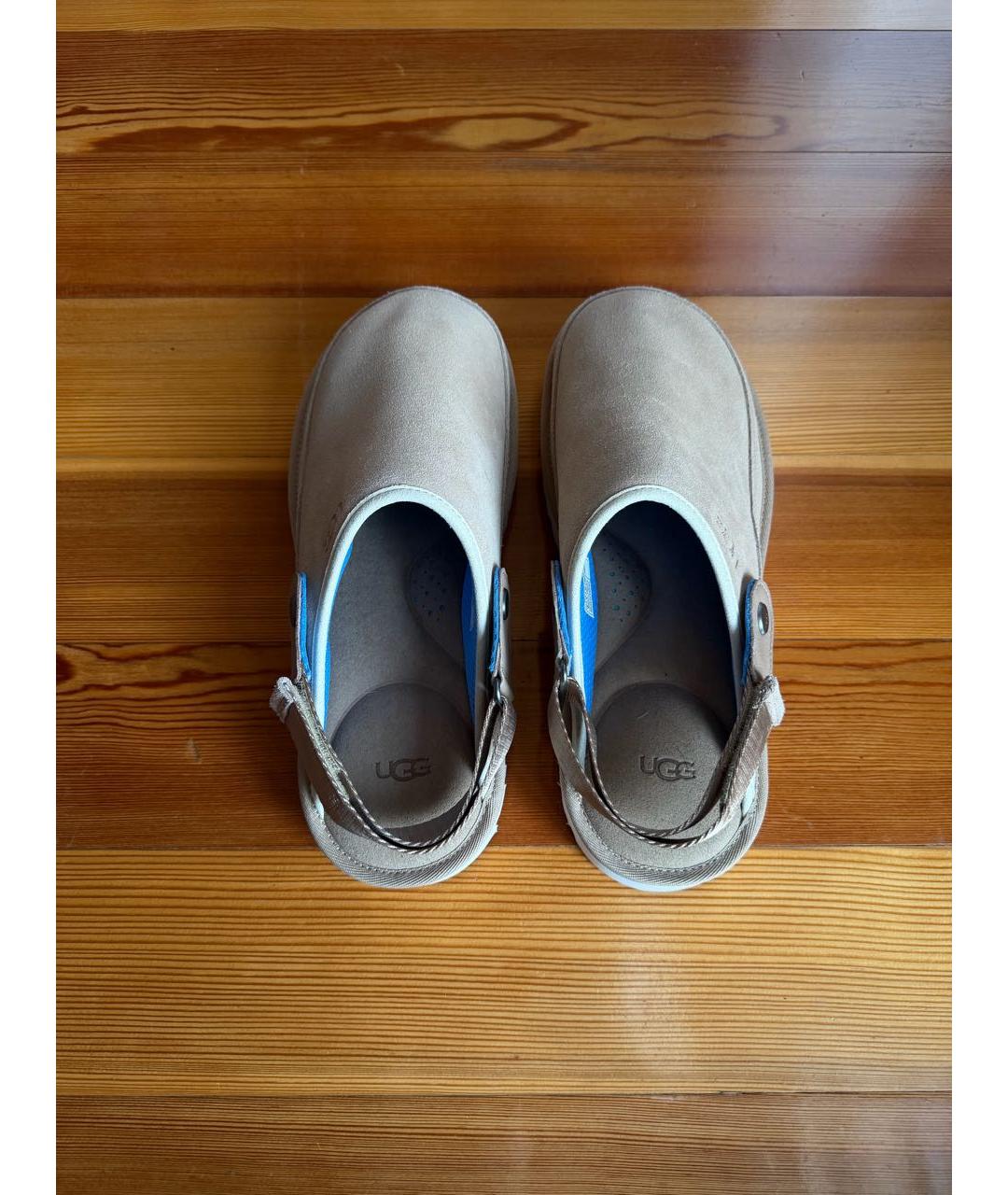 UGG AUSTRALIA Бежевые замшевые сандалии, фото 3