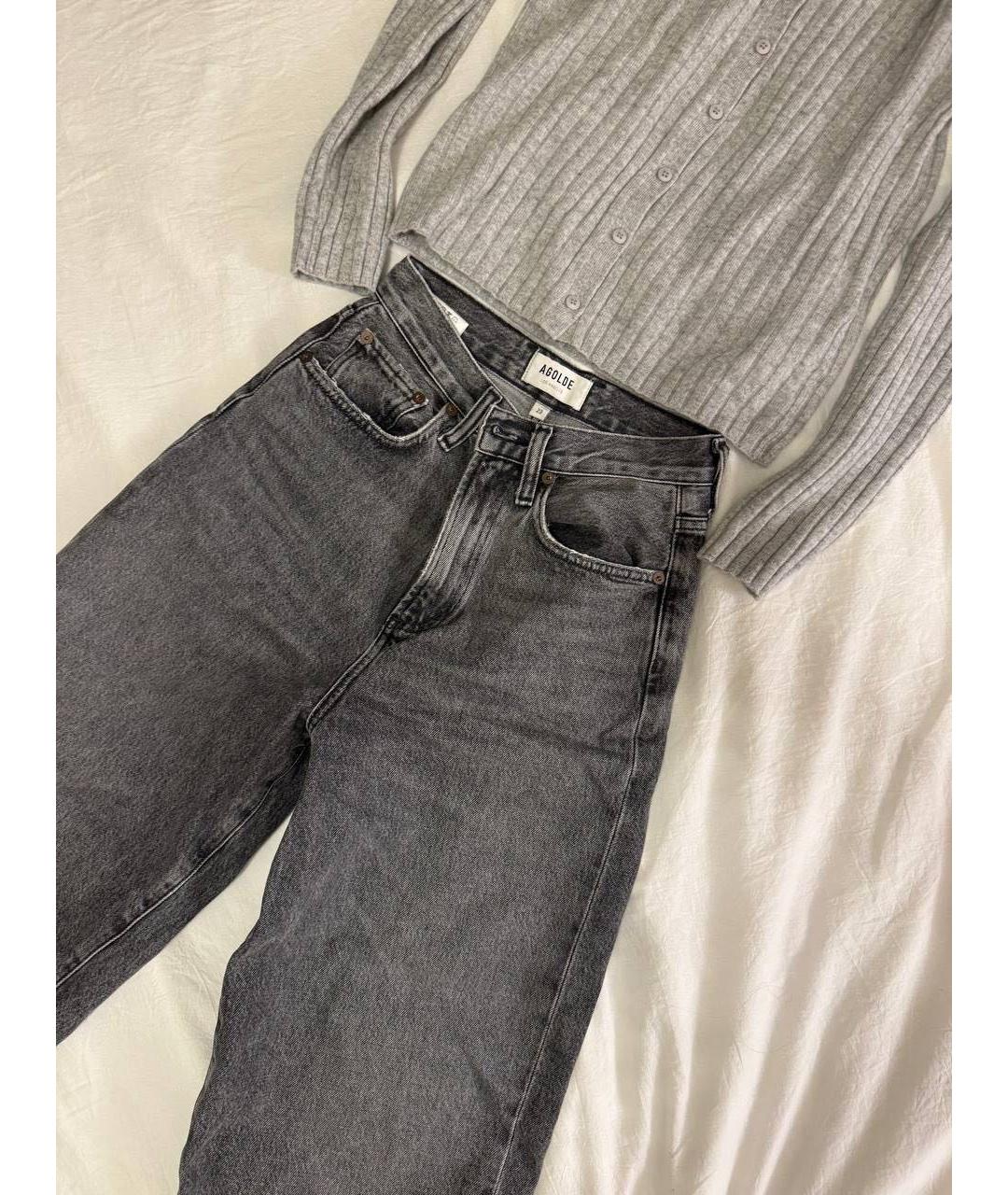 AGOLDE Антрацитовые прямые джинсы, фото 4