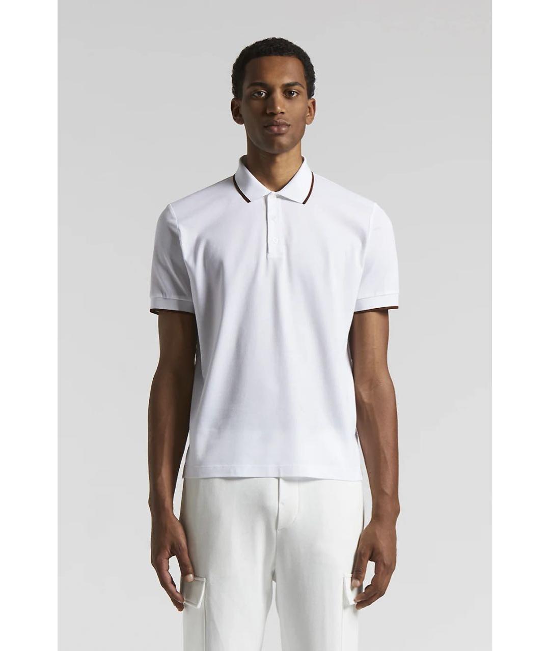PESERICO Белое хлопковое поло с коротким рукавом, фото 5