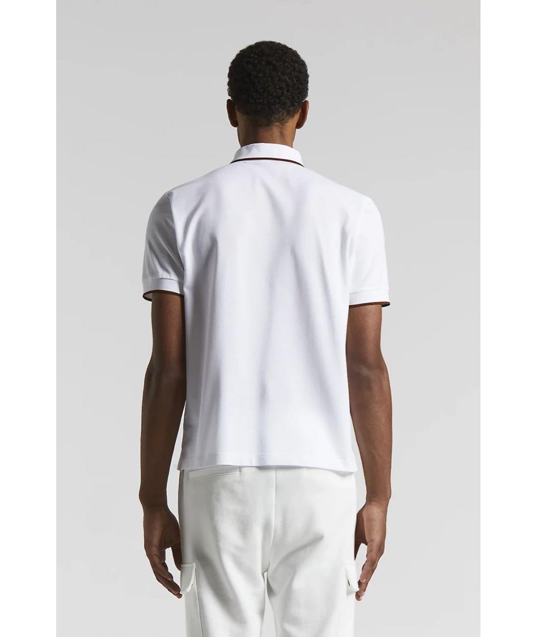 PESERICO Белое хлопковое поло с коротким рукавом, фото 3