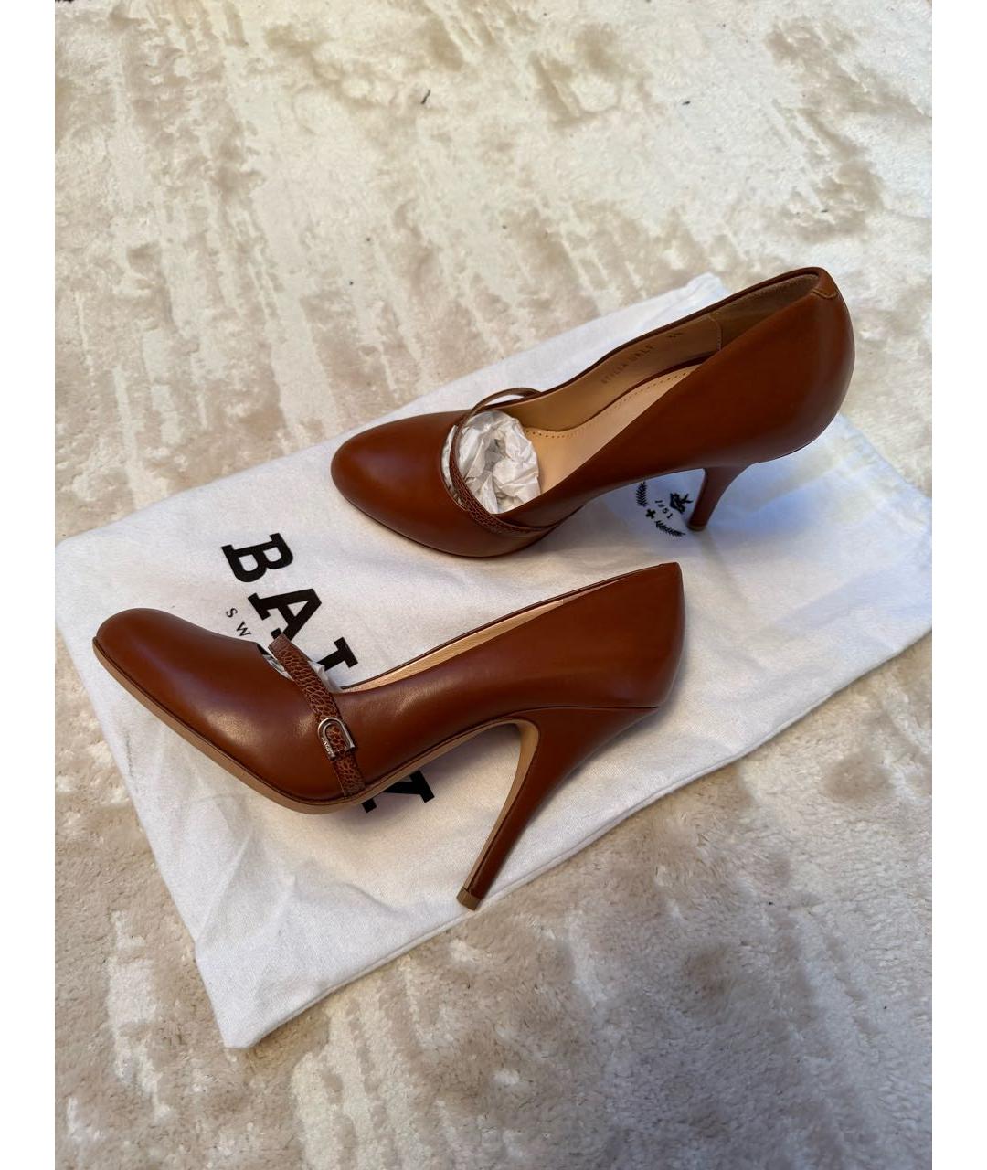 BALLY Коричневые кожаные туфли, фото 5