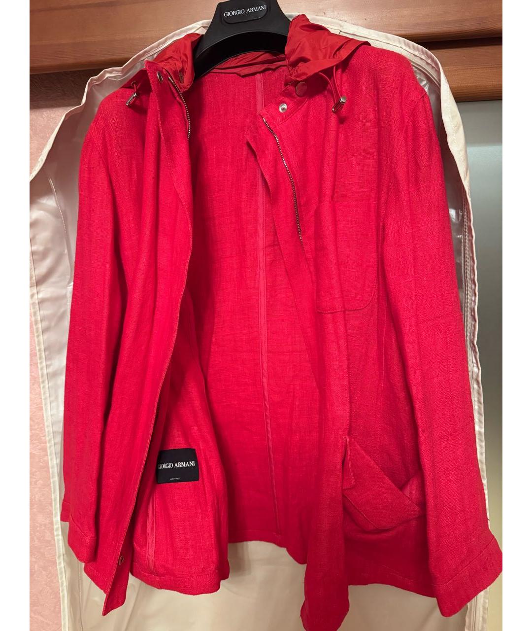 GIORGIO ARMANI Красный льняной жилет, фото 5