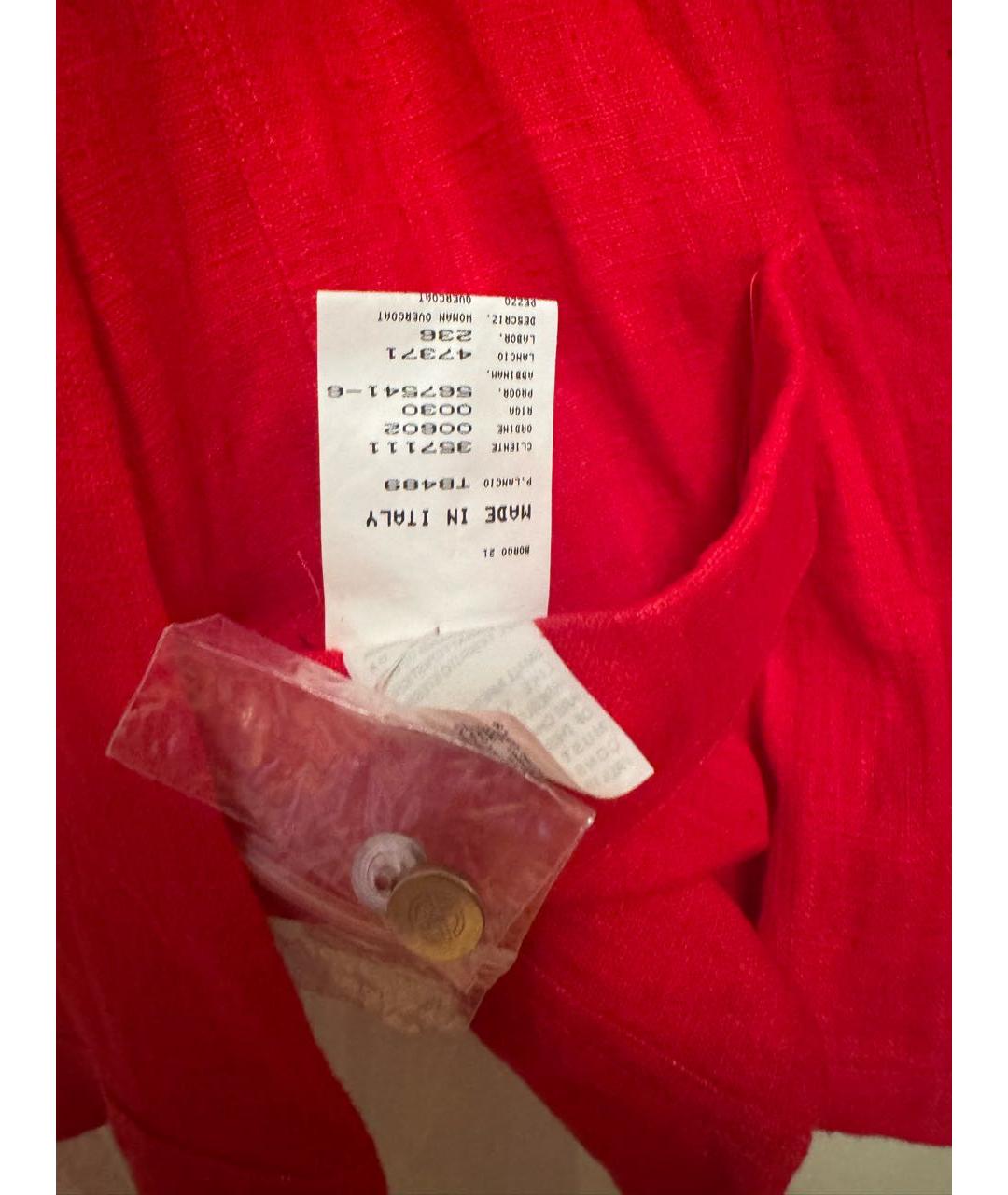 GIORGIO ARMANI Красный льняной жилет, фото 3