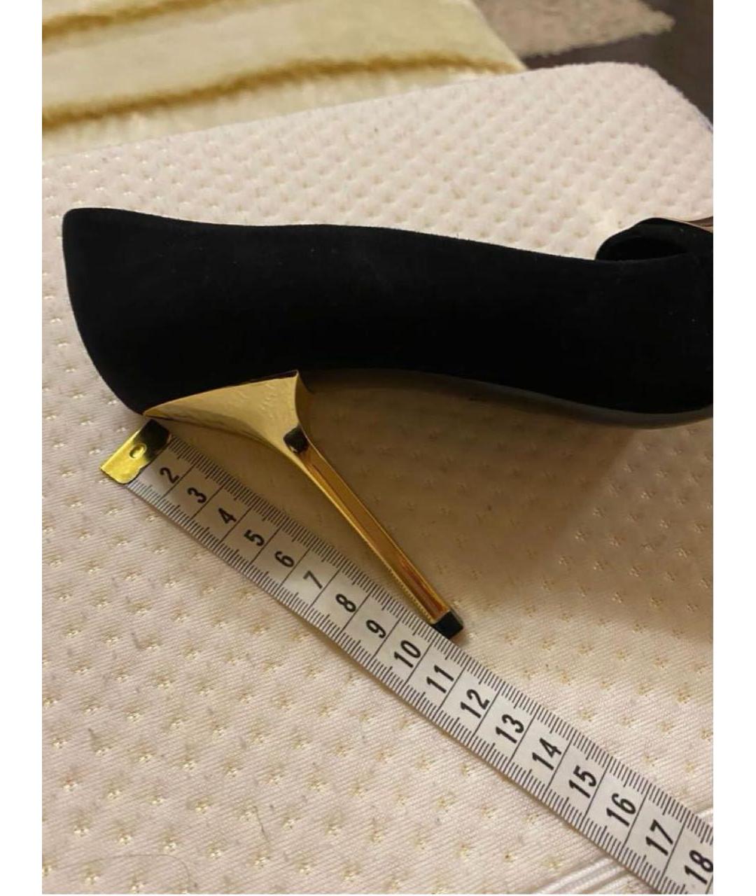 LOUIS VUITTON Черные замшевые туфли, фото 4