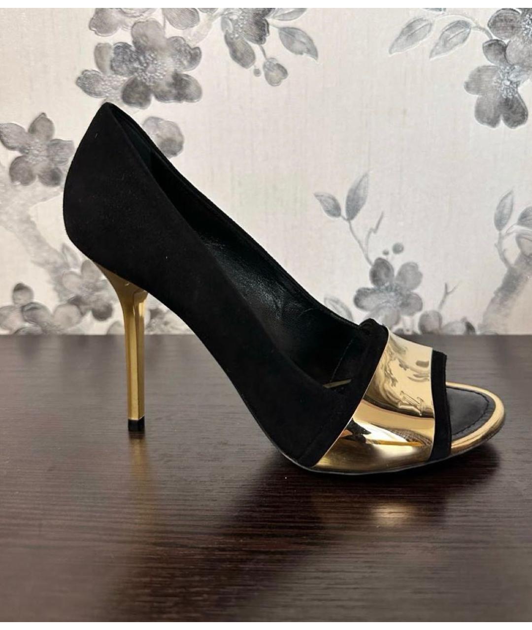 LOUIS VUITTON Черные замшевые туфли, фото 3