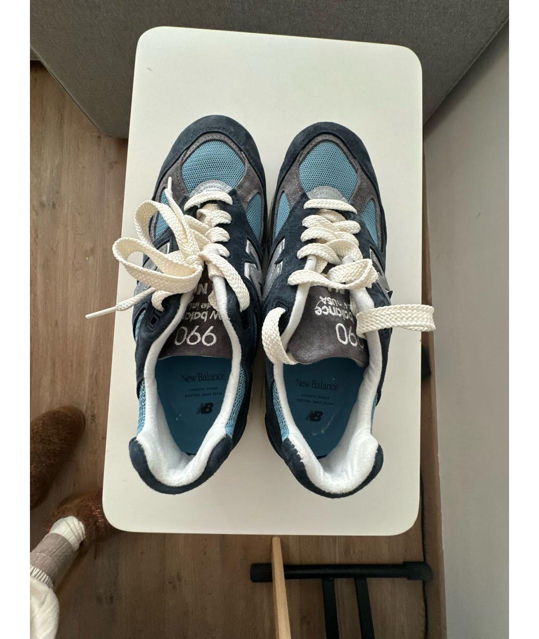 NEW BALANCE Синие замшевые низкие кроссовки / кеды, фото 3