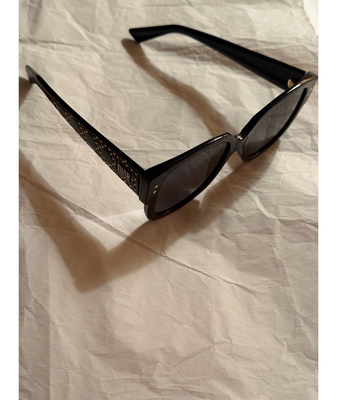 CHRISTIAN DIOR Черные пластиковые солнцезащитные очки, фото 3