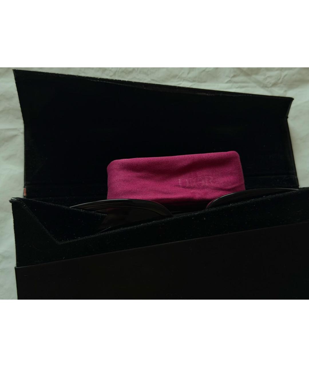 CHRISTIAN DIOR Черные пластиковые солнцезащитные очки, фото 5