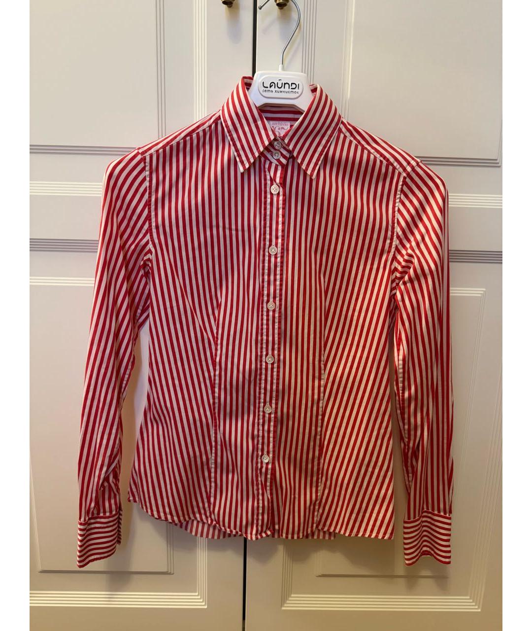 ARCHIVIO 67 Красная хлопко-эластановая рубашка, фото 5