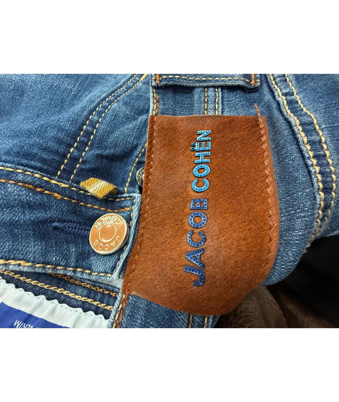 JACOB COHEN Синие хлопковые джинсы, фото 5