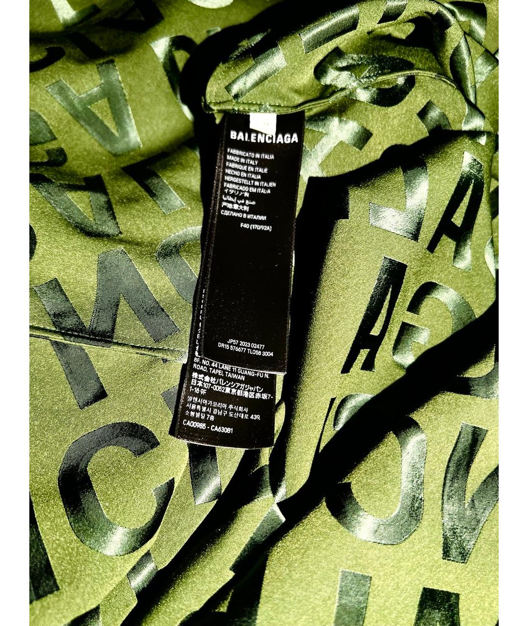 BALENCIAGA Зеленые вискозное платье, фото 5