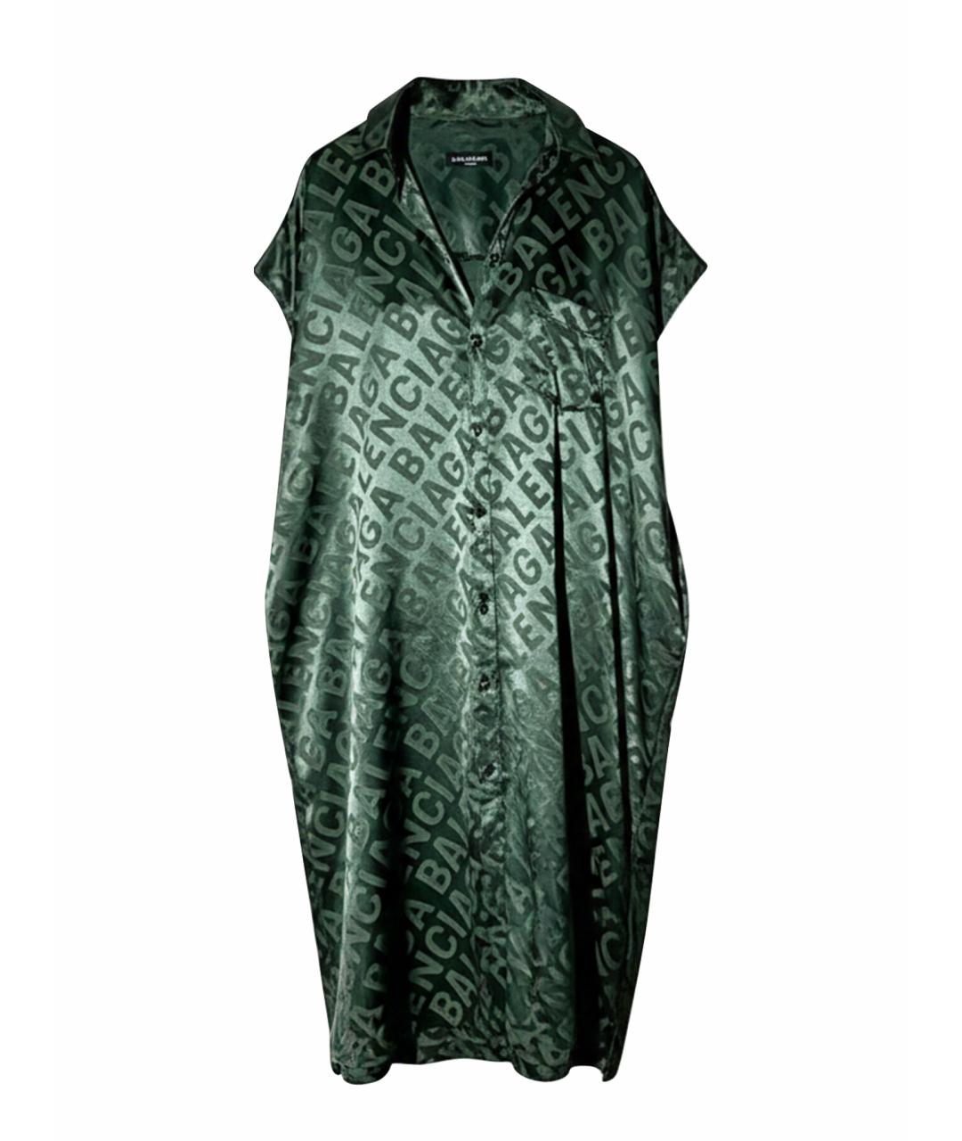 BALENCIAGA Зеленые вискозное платье, фото 1