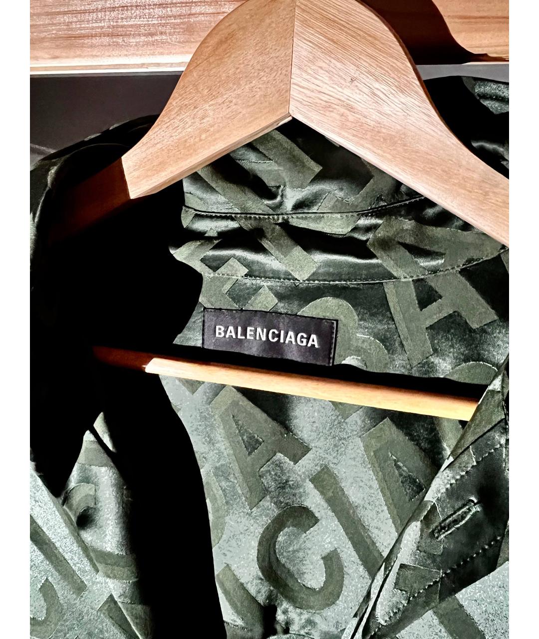 BALENCIAGA Зеленые вискозное платье, фото 3