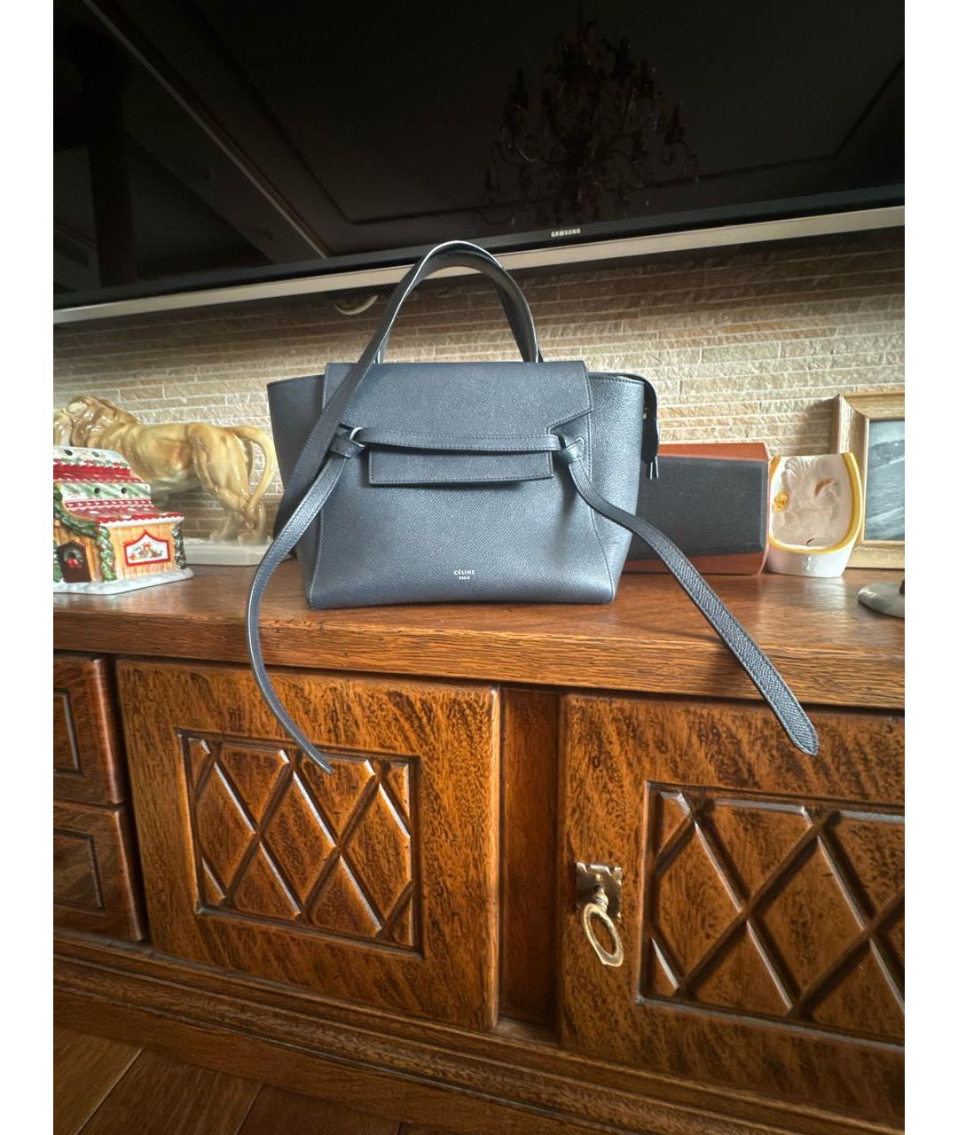 CELINE Кожаная сумка через плечо, фото 5