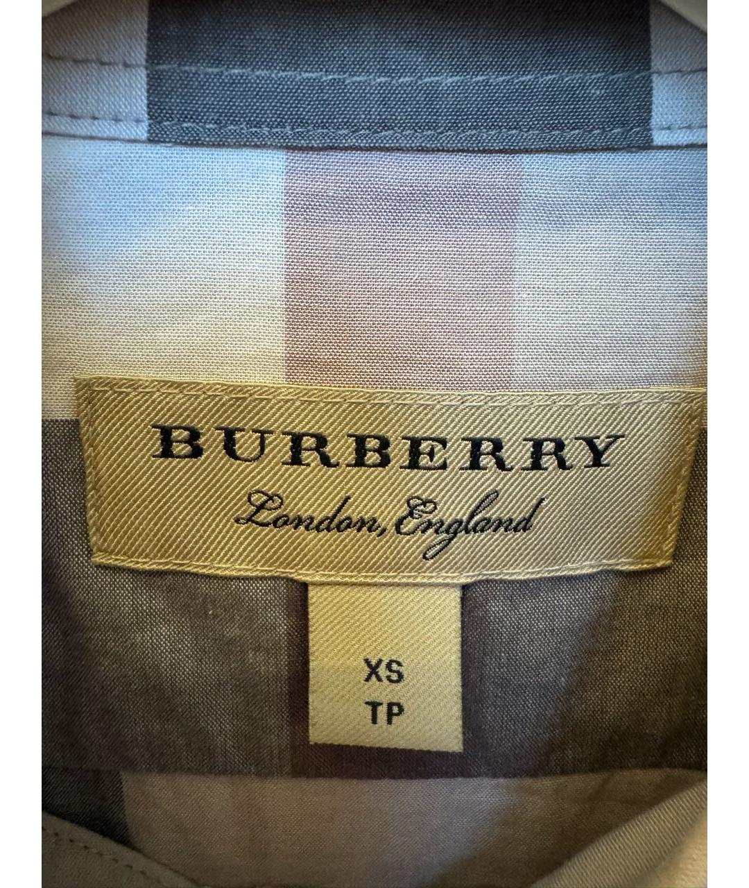 BURBERRY Бежевая хлопковая рубашка, фото 3