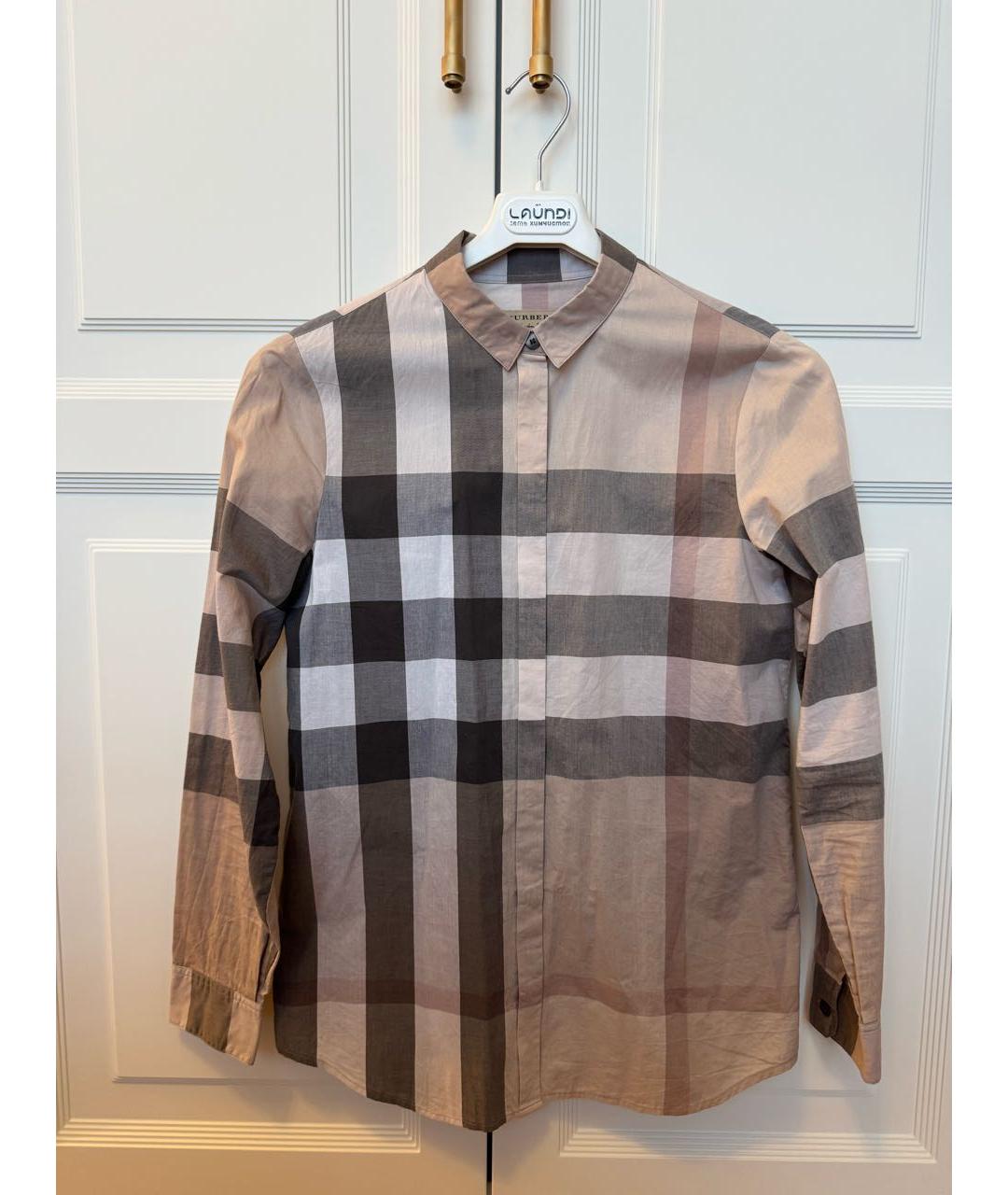 BURBERRY Бежевая хлопковая рубашка, фото 6