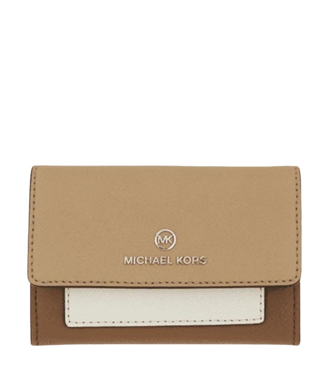 MICHAEL KORS Коричневый кожаный кошелек, фото 1