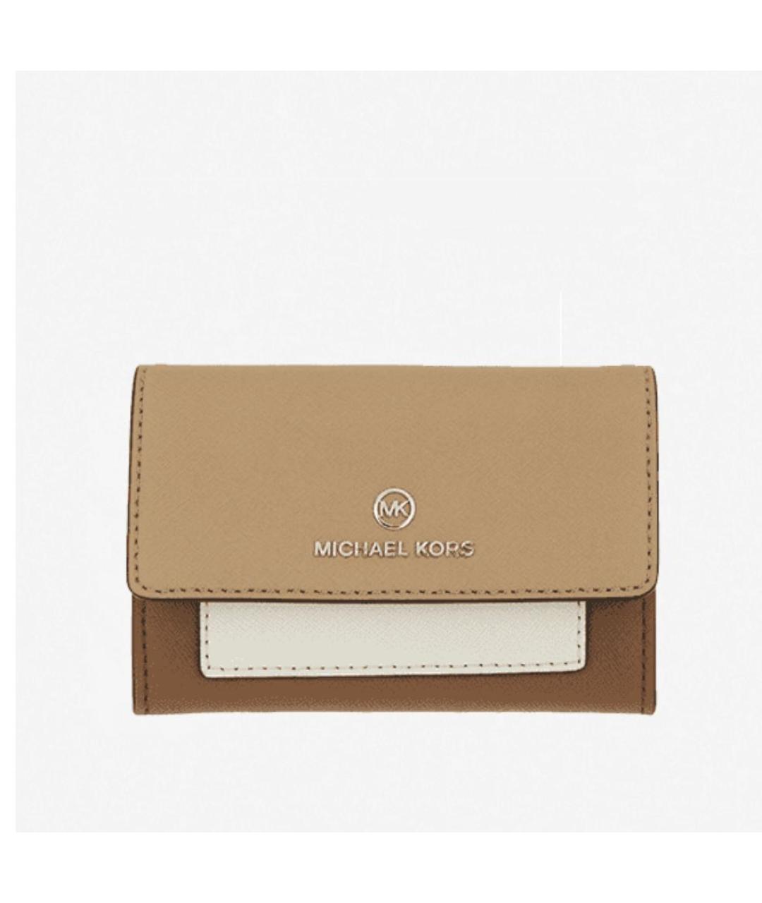 MICHAEL KORS Коричневый кожаный кошелек, фото 6