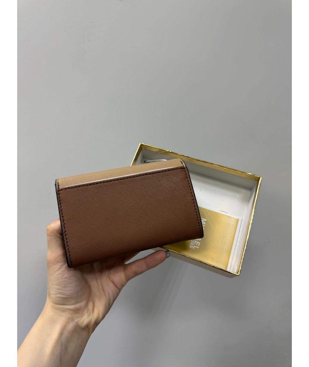 MICHAEL KORS Коричневый кожаный кошелек, фото 3