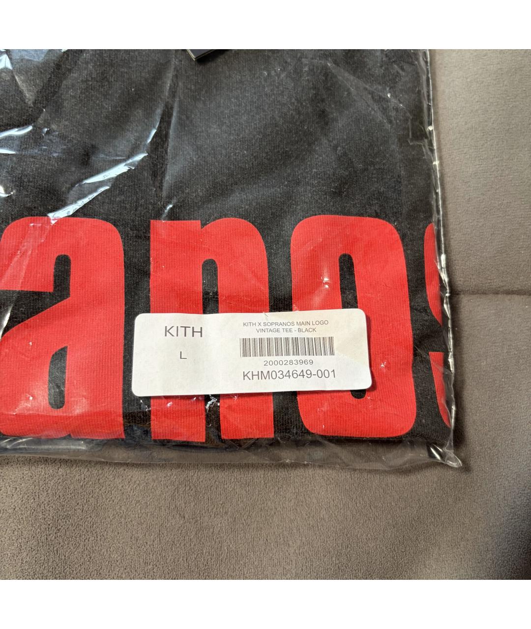 KITH Черная хлопковая футболка, фото 8