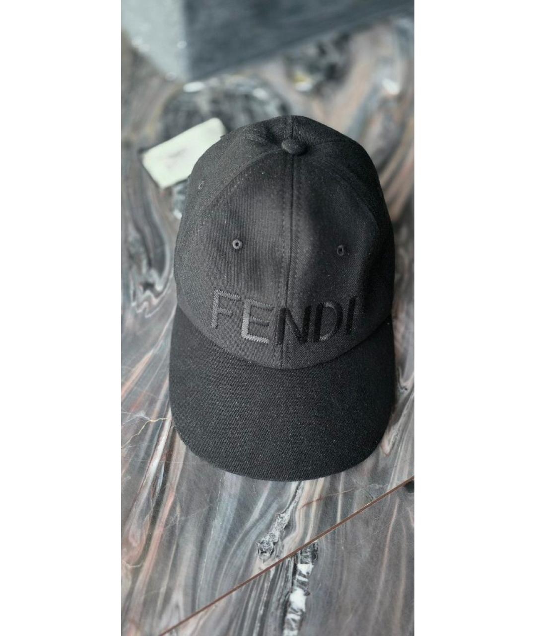 FENDI Черная хлопковая кепка/бейсболка, фото 5