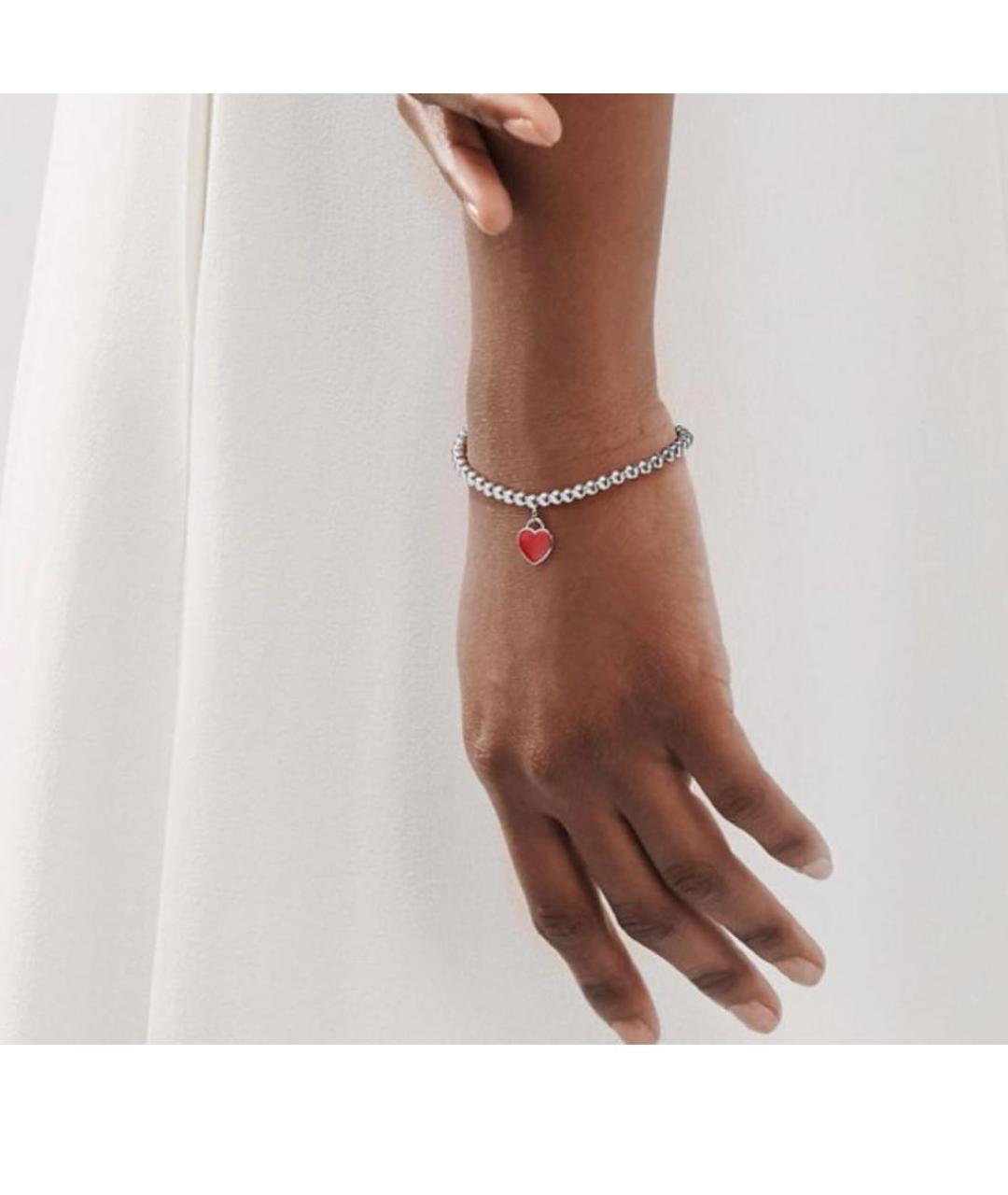 TIFFANY&CO Красный серебряный браслет, фото 5