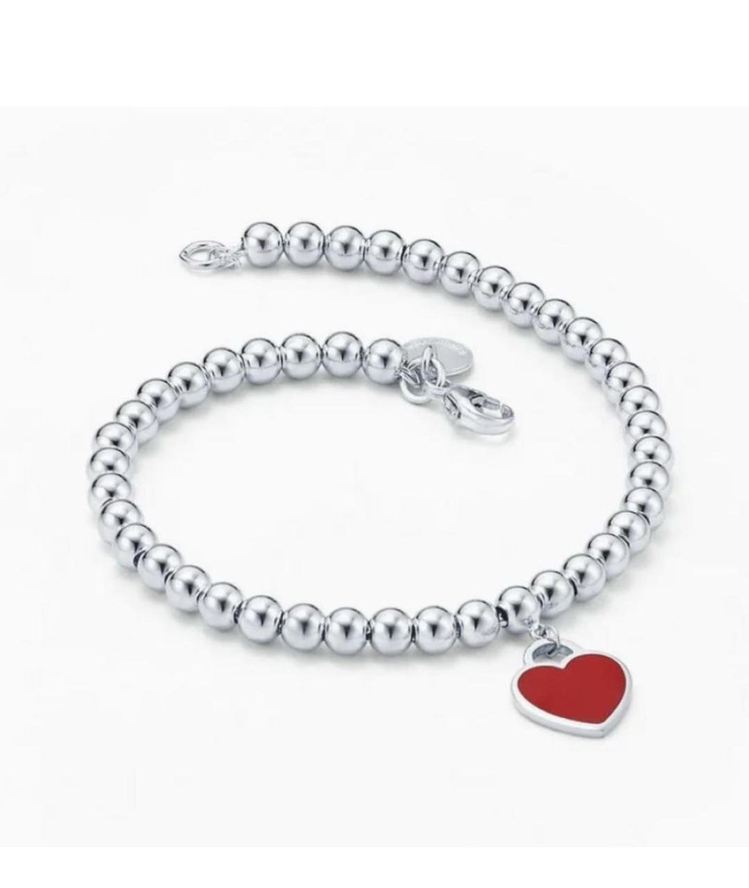 TIFFANY&CO Красный серебряный браслет, фото 2