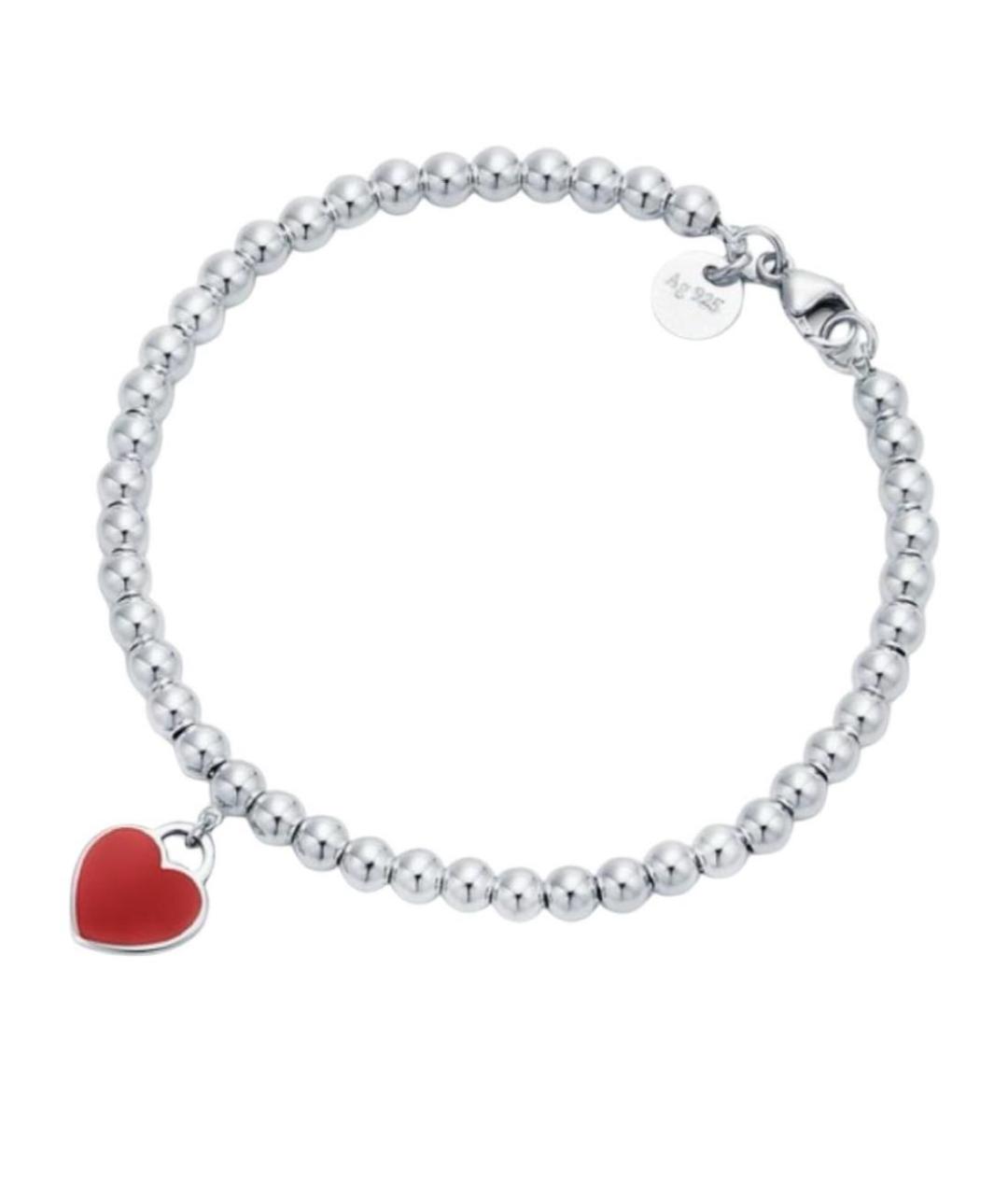 TIFFANY&CO Красный серебряный браслет, фото 1