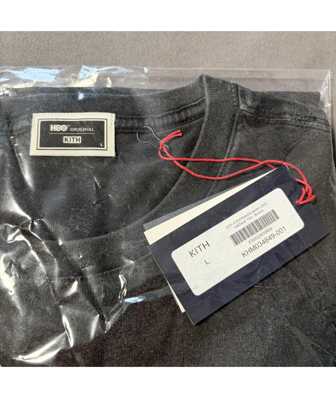 KITH Черная хлопковая футболка, фото 7