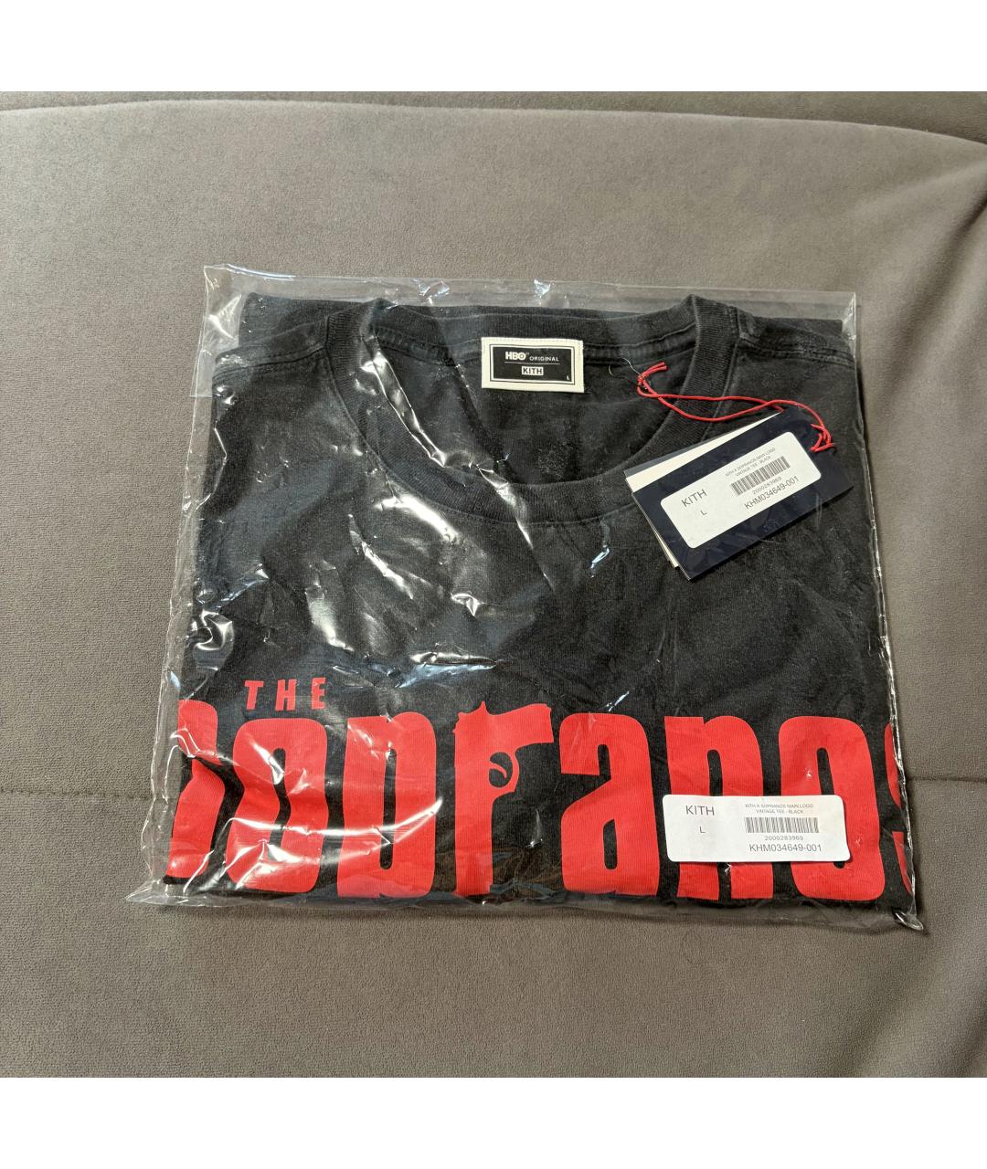 KITH Черная хлопковая футболка, фото 5