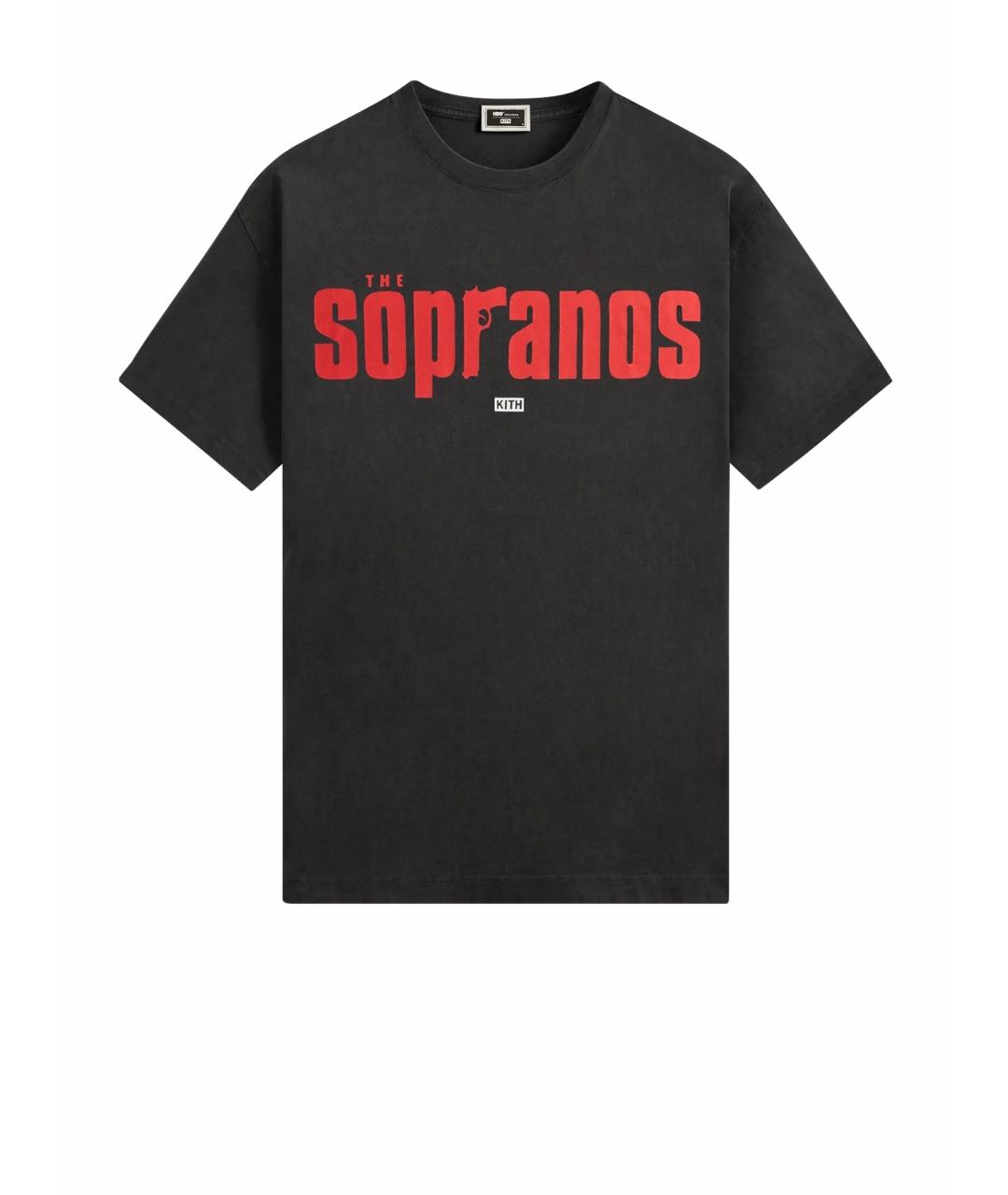 KITH Черная хлопковая футболка, фото 1