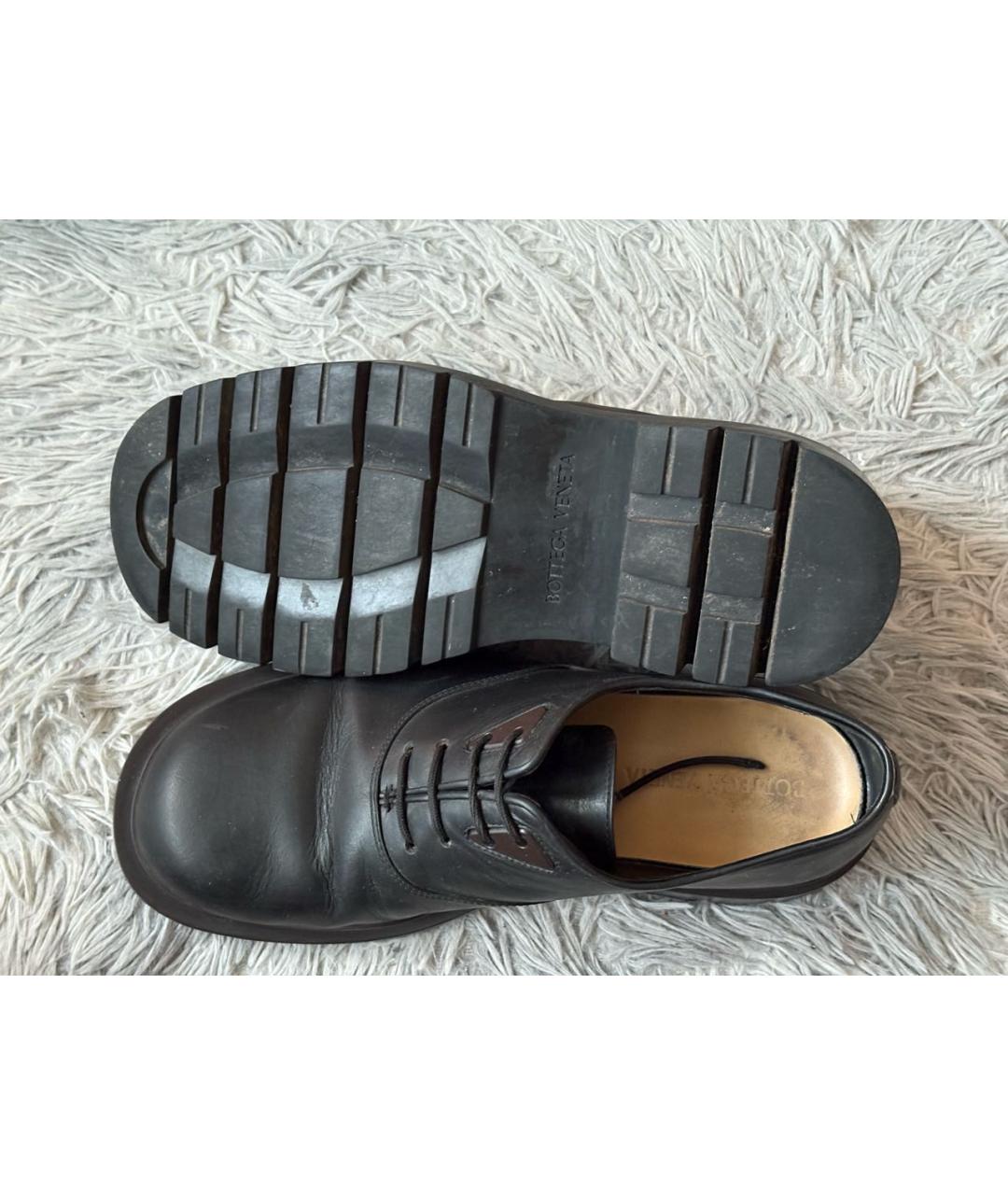 BOTTEGA VENETA Черные кожаные туфли, фото 4