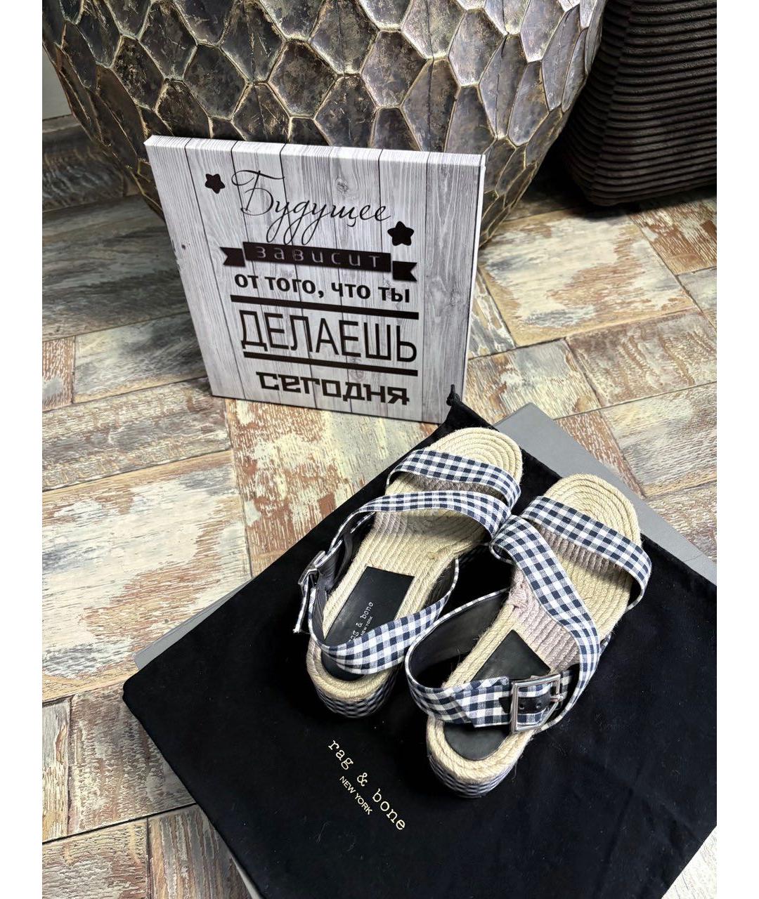 RAG & BONE Мульти текстильные босоножки, фото 6