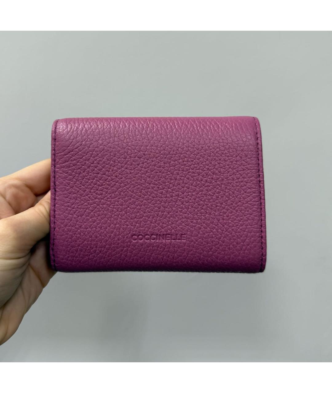 COCCINELLE Розовый кожаный кошелек, фото 2