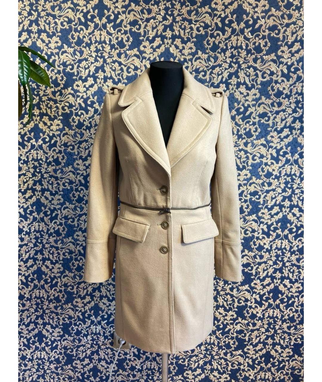 ARMANI EXCHANGE Бежевое шерстяное пальто, фото 9