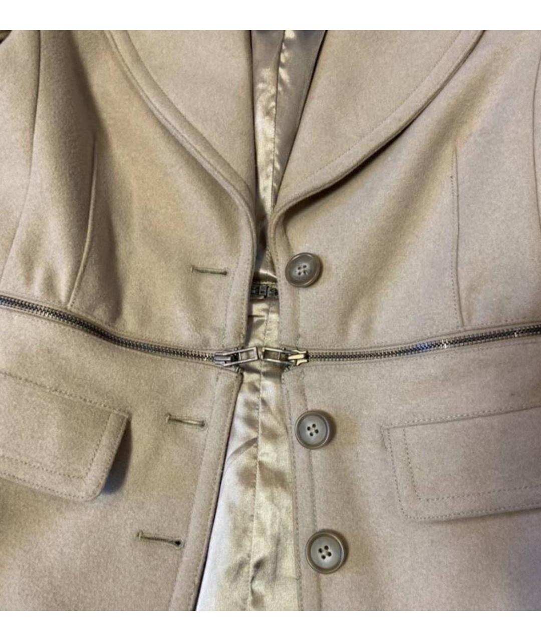 ARMANI EXCHANGE Бежевое шерстяное пальто, фото 4